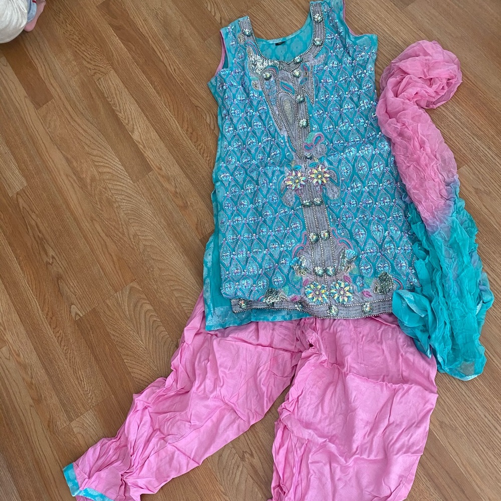 Beautiful embellished shalwar kameez suit